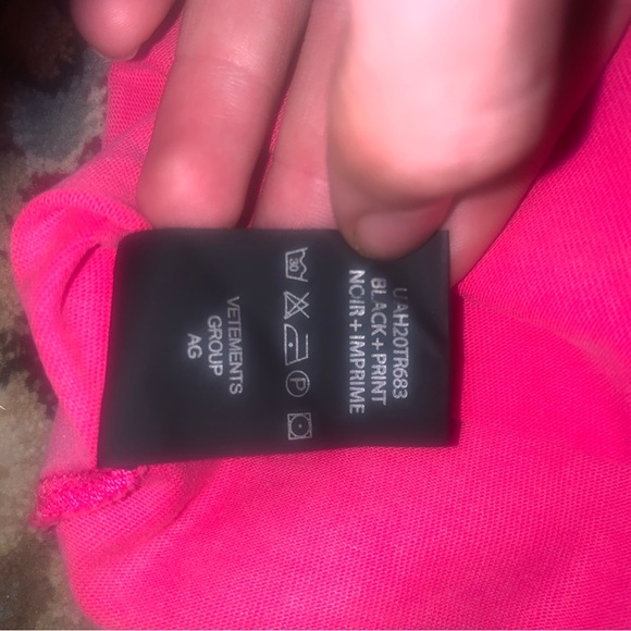 Vetements “I did nothing, I just got lucky” shirt, pink, size M - Picture 7 of 8